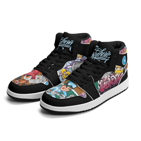 Metari 6T7 High Top Snekonz – Comic Stykonz 1 V2 | Hip - Hop Streetwear Kicks - Stykonz Graffiti Streetwear