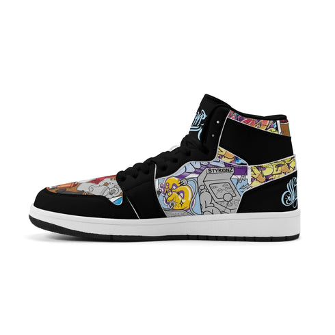 Metari 6T7 High Top Snekonz – Comic Stykonz 1 V2 | Hip - Hop Streetwear Kicks - Stykonz Graffiti Streetwear