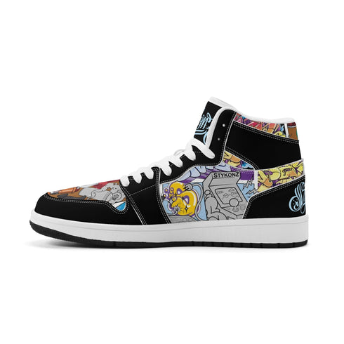 Metari 6T7 High Top Snekonz – Comic Stykonz 1 V2 | Hip - Hop Streetwear Kicks - Stykonz Graffiti Streetwear
