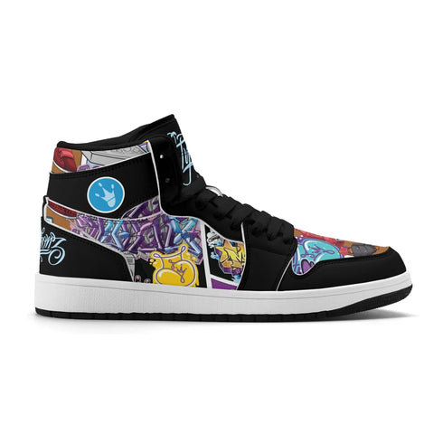 Metari 6T7 High Top Snekonz – Comic Stykonz 1 V2 | Hip - Hop Streetwear Kicks - Stykonz Graffiti Streetwear