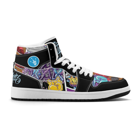 Metari 6T7 High Top Snekonz – Comic Stykonz 1 V2 | Hip - Hop Streetwear Kicks - Stykonz Graffiti Streetwear