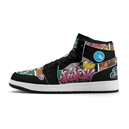 Metari 6T7 High Top Snekonz – Comic Stykonz 1 V2 | Hip - Hop Streetwear Kicks - Stykonz Graffiti Streetwear