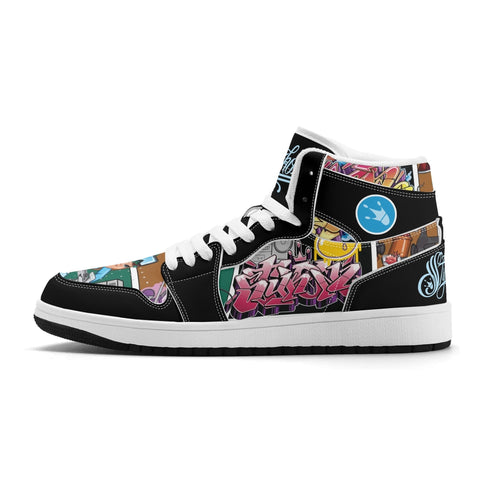 Metari 6T7 High Top Snekonz – Comic Stykonz 1 V2 | Hip - Hop Streetwear Kicks - Stykonz Graffiti Streetwear