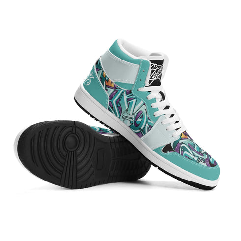 Metari 6T7 High Top Snekonz – Grapetron | Hip - Hop Streetwear Kicks - Stykonz Graffiti Streetwear