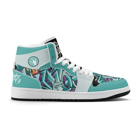 Metari 6T7 High Top Snekonz – Grapetron | Hip - Hop Streetwear Kicks - Stykonz Graffiti Streetwear