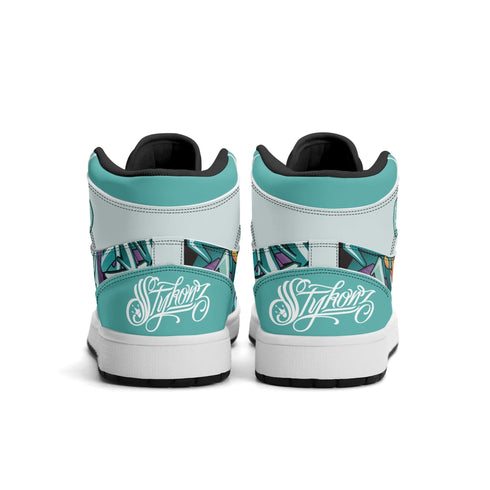 Metari 6T7 High Top Snekonz – Grapetron | Hip - Hop Streetwear Kicks - Stykonz Graffiti Streetwear
