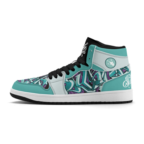 Metari 6T7 High Top Snekonz – Grapetron | Hip - Hop Streetwear Kicks - Stykonz Graffiti Streetwear
