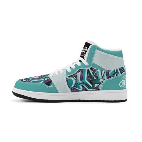 Metari 6T7 High Top Snekonz – Grapetron | Hip - Hop Streetwear Kicks - Stykonz Graffiti Streetwear