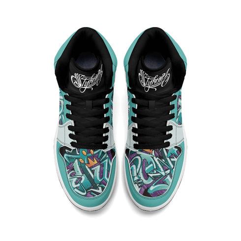 Metari 6T7 High Top Snekonz – Grapetron | Hip - Hop Streetwear Kicks - Stykonz Graffiti Streetwear
