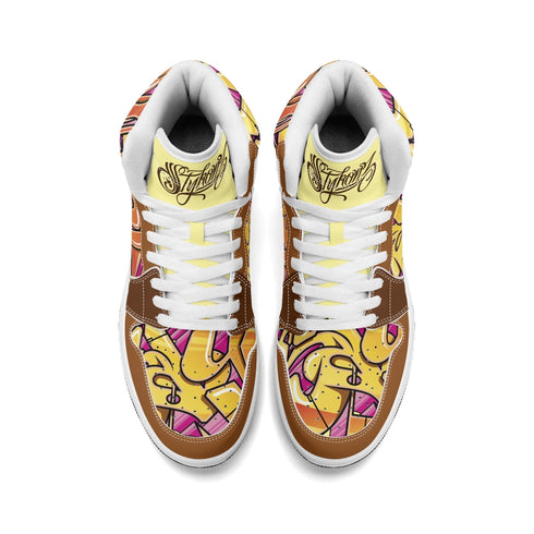 Metari 6T7 High Top Snekonz – Sundown | Hip - Hop Streetwear Kicks - Stykonz Graffiti Streetwear