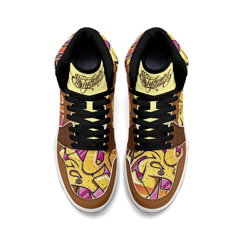 Metari 6T7 High Top Snekonz – Sundown | Hip - Hop Streetwear Kicks - Stykonz Graffiti Streetwear