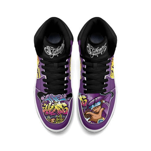 Metari 6T7 High Top Snekonz – The Train Master | Hip - Hop Streetwear Kicks - Stykonz Graffiti Streetwear