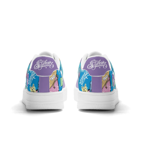 Metari 8T6 Low Top Snekonz feat 90s Elements - v2 | Hip - Hop Streetwear Sneakers - Stykonz Graffiti Streetwear