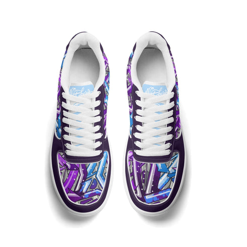 Metari 8T6 Low Top Snekonz feat Purple Wildstyle | Hip - Hop Streetwear Sneakers - Stykonz Graffiti Streetwear
