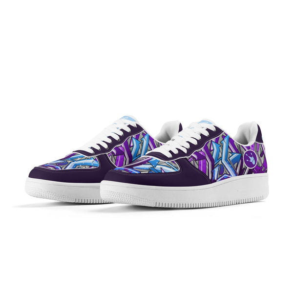 Metari 8T6 Low Top Snekonz feat Purple Wildstyle | Hip - Hop Streetwear Sneakers - Stykonz Graffiti Streetwear