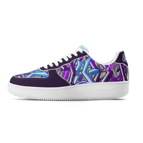 Metari 8T6 Low Top Snekonz feat Purple Wildstyle | Hip - Hop Streetwear Sneakers - Stykonz Graffiti Streetwear