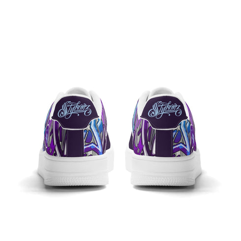 Metari 8T6 Low Top Snekonz feat Purple Wildstyle | Hip - Hop Streetwear Sneakers - Stykonz Graffiti Streetwear