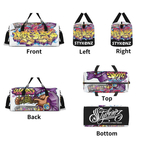 Sport Bag Duffle Gym Travel Bag feat The Train Master Graffiti - Stykonz Graffiti Streetwear