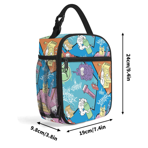 Teacher Creative Student Professional Insulated Lunch Box feat 90s Elements Graffiti - Stykonz Graffiti Streetwear