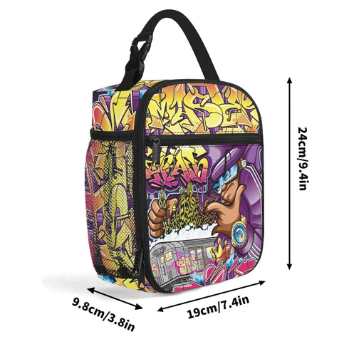 Teacher Creative Student Professional Insulated Lunch Box feat The Train Master Graffiti - Stykonz Graffiti Streetwear