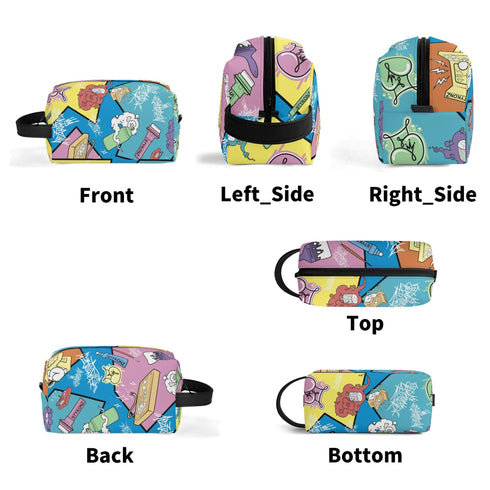Travel Bag Toiletry Bag Makeup Bag feat 90s Elements | Hip - Hop Streetwear Bag - Stykonz Graffiti Streetwear