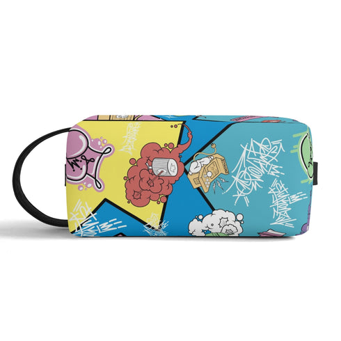 Travel Bag Toiletry Bag Makeup Bag feat 90s Elements | Hip - Hop Streetwear Bag - Stykonz Graffiti Streetwear