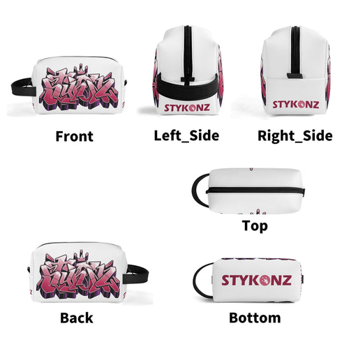 Travel Bag Toiletry Bag Makeup Bag feat Black Cherry | Hip - Hop Streetwear Bag - Stykonz Graffiti Streetwear