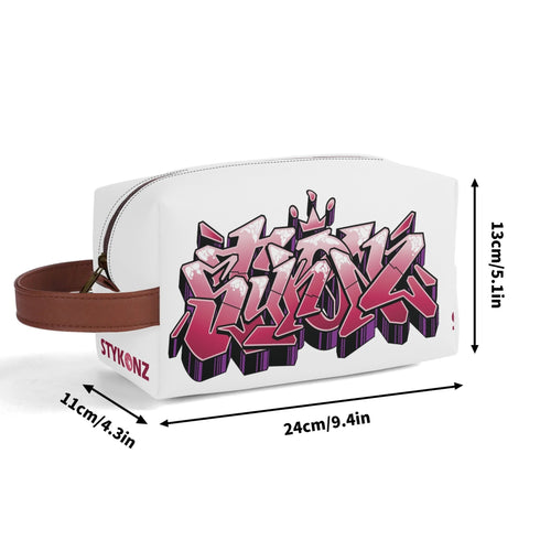 Travel Bag Toiletry Bag Makeup Bag feat Black Cherry | Hip - Hop Streetwear Bag - Stykonz Graffiti Streetwear