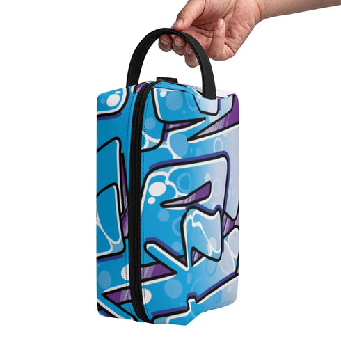 Travel Bag Toiletry Bag Makeup Bag feat Ice - Block Blockbuster | Hip - Hop Streetwear Bag - Stykonz Graffiti Streetwear