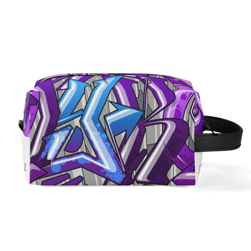 Travel Bag Toiletry Bag Makeup Bag feat Purple Wildstyle | Hip - Hop Streetwear Bag - Stykonz Graffiti Streetwear