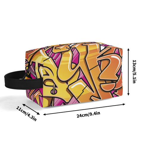 Travel Bag Toiletry Bag Makeup Bag feat Sundown | Hip - Hop Streetwear Bag - Stykonz Graffiti Streetwear