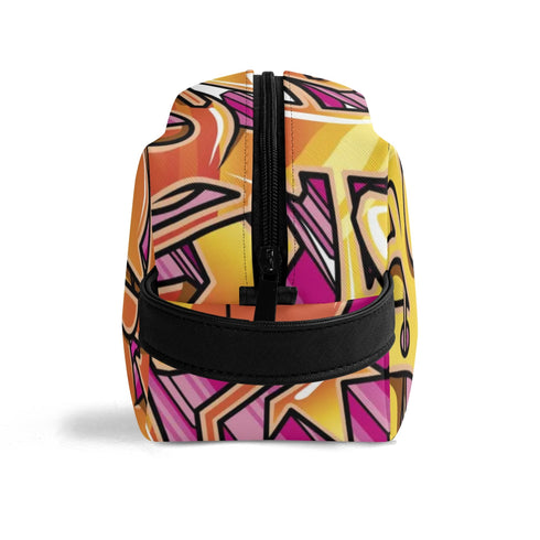 Travel Bag Toiletry Bag Makeup Bag feat Sundown | Hip - Hop Streetwear Bag - Stykonz Graffiti Streetwear