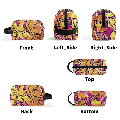 Travel Bag Toiletry Bag Makeup Bag feat Sundown | Hip - Hop Streetwear Bag - Stykonz Graffiti Streetwear