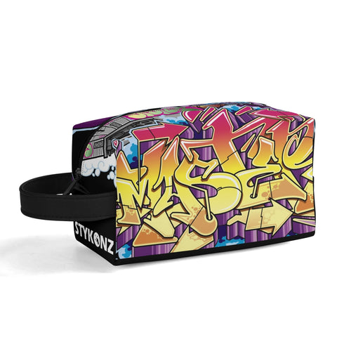 Travel Bag Toiletry Bag Makeup Bag feat The Train Master | Hip - Hop Streetwear Bag - Stykonz Graffiti Streetwear
