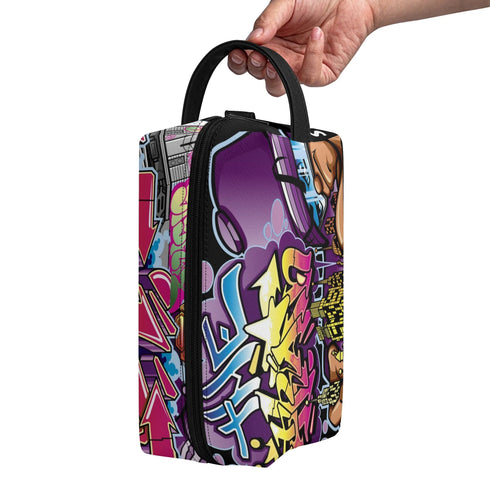 Travel Bag Toiletry Bag Makeup Bag feat The Train Master | Hip - Hop Streetwear Bag - Stykonz Graffiti Streetwear
