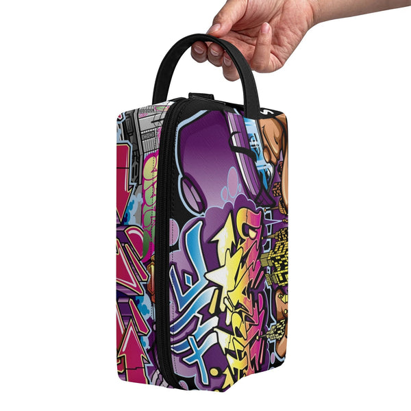 Travel Bag Toiletry Bag Makeup Bag feat The Train Master | Hip - Hop Streetwear Bag - Stykonz Graffiti Streetwear