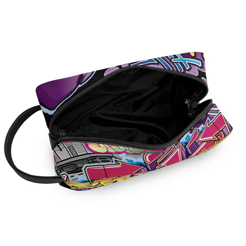 Travel Bag Toiletry Bag Makeup Bag feat The Train Master | Hip - Hop Streetwear Bag - Stykonz Graffiti Streetwear