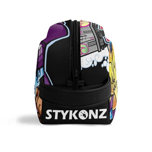 Travel Bag Toiletry Bag Makeup Bag feat The Train Master | Hip - Hop Streetwear Bag - Stykonz Graffiti Streetwear
