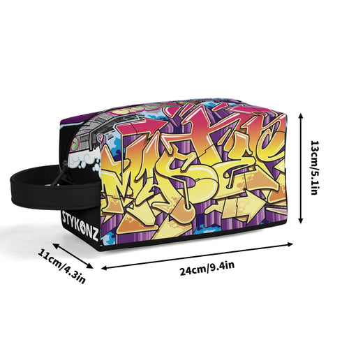 Travel Bag Toiletry Bag Makeup Bag feat The Train Master | Hip - Hop Streetwear Bag - Stykonz Graffiti Streetwear