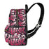 Trendy Midi PU Leather Backpack Black Cherry Graffiti - Stykonz Graffiti Streetwear