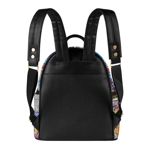 Trendy Midi PU Leather Backpack feat Comic Stykonz 1 Graffiti - Stykonz Graffiti Streetwear