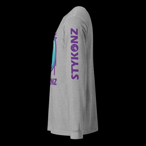 Men's Graffiti Long Sleeve Tee Turquoise S-Kingz 2Line Throwup | Hip-Hop Streetwear Tee