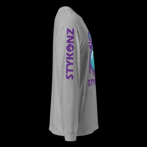 Men's Graffiti Long Sleeve Tee Turquoise S-Kingz 2Line Throwup | Hip-Hop Streetwear Tee