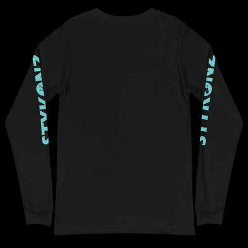 Men's Graffiti Long Sleeve Tee Turquoise Scriptkonz | Hip-Hop Streetwear Tee