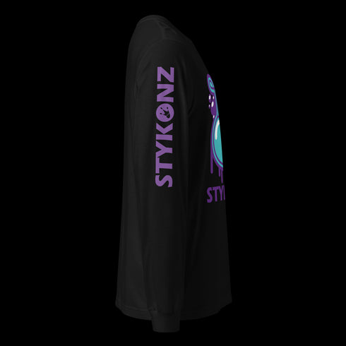 Men's Graffiti Long Sleeve Tee Turquoise S-Kingz 2Line Throwup | Hip-Hop Streetwear Tee