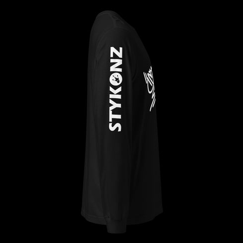 Men's Graffiti Long Sleeve Tee White Stykonz Tag | Hip-Hop Streetwear Tee