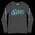 Men's Graffiti Long Sleeve Tee Turquoise Scriptkonz | Hip-Hop Streetwear Tee