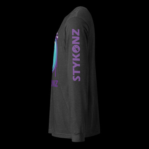 Men's Graffiti Long Sleeve Tee Turquoise S-Kingz 2Line Throwup | Hip-Hop Streetwear Tee