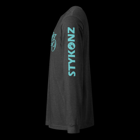 Men's Graffiti Long Sleeve Tee Turquoise Scriptkonz | Hip-Hop Streetwear Tee
