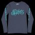 Men's Graffiti Long Sleeve Tee Turquoise Scriptkonz | Hip-Hop Streetwear Tee